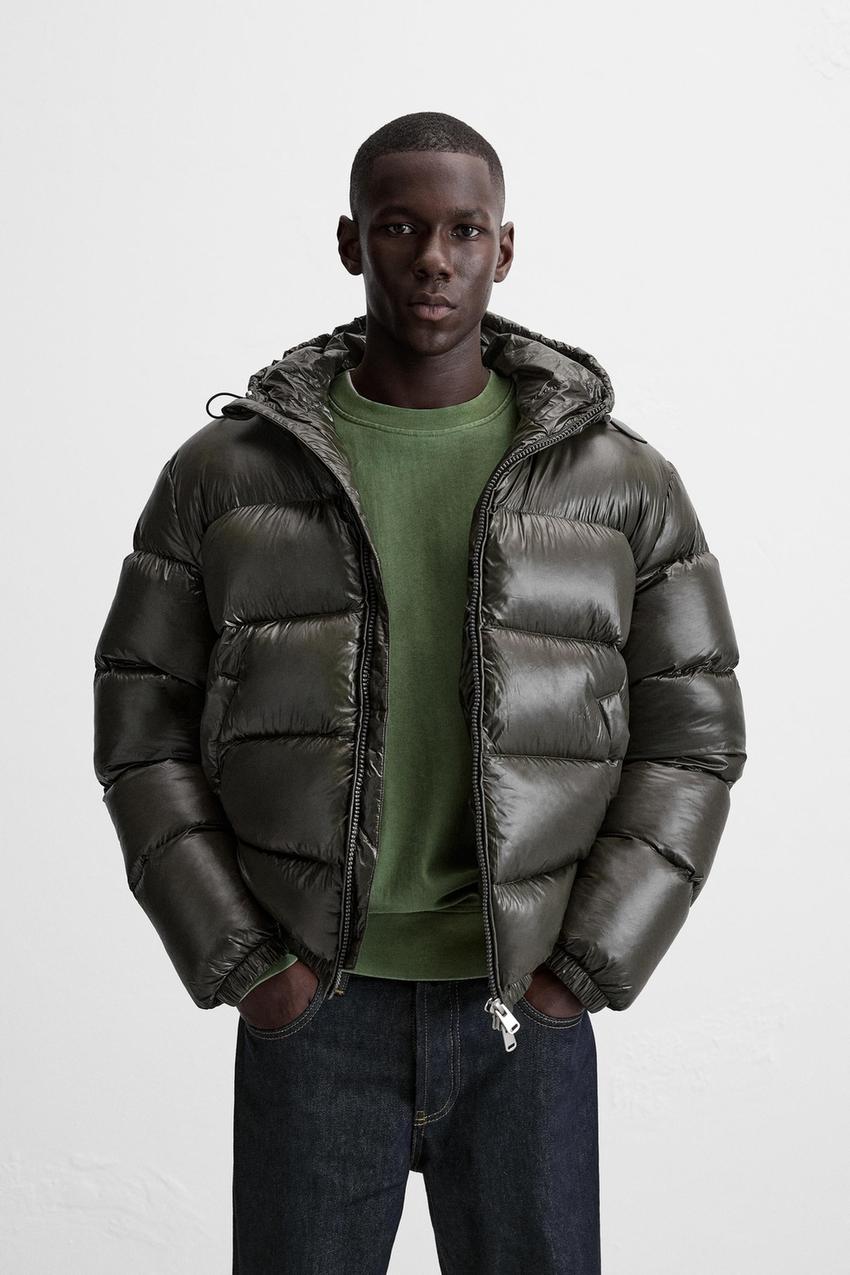 Mens Quilted Puffer Jacket | Casual Hood