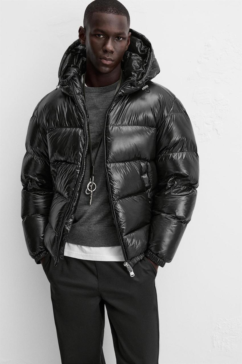 Mens Quilted Puffer Jacket | Casual Hood