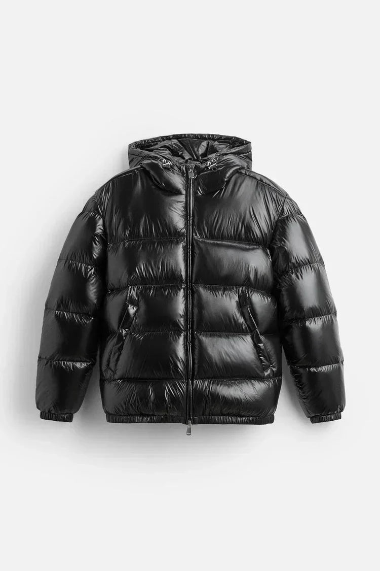 Mens Quilted Puffer Jacket | Casual Hood