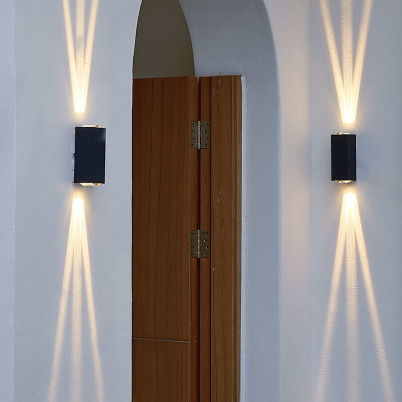 Moderne rechteckige LED-Außenwandleuchte für die Terrasse