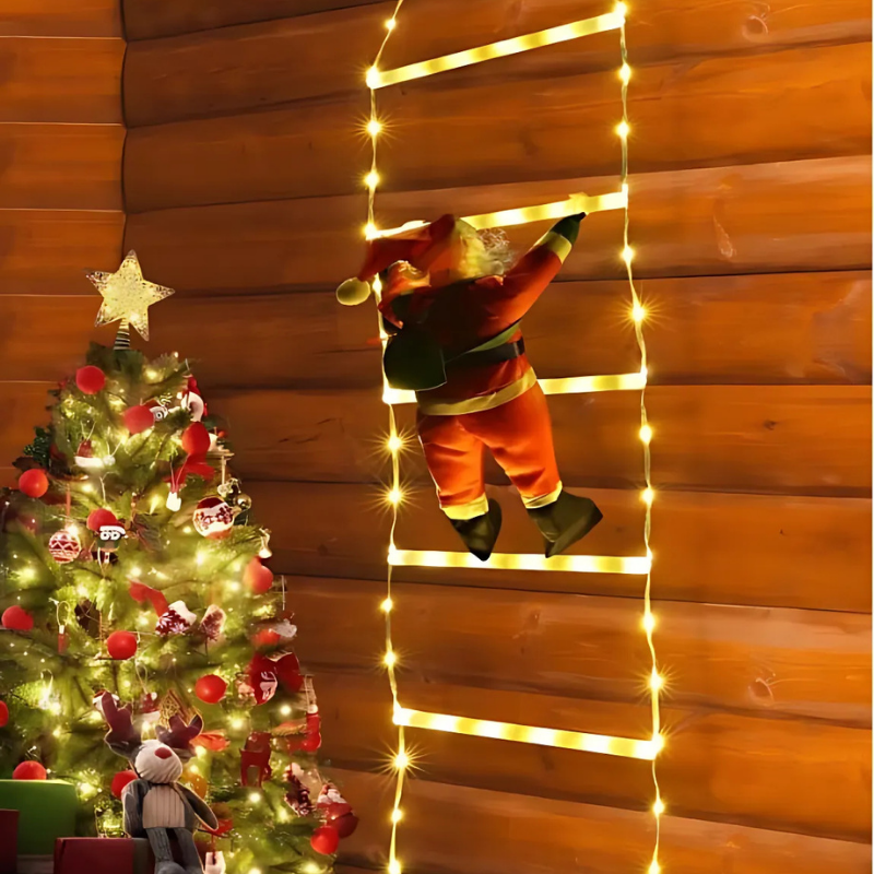 Christmas Climbing Santa Light Decoration with LED Illumination