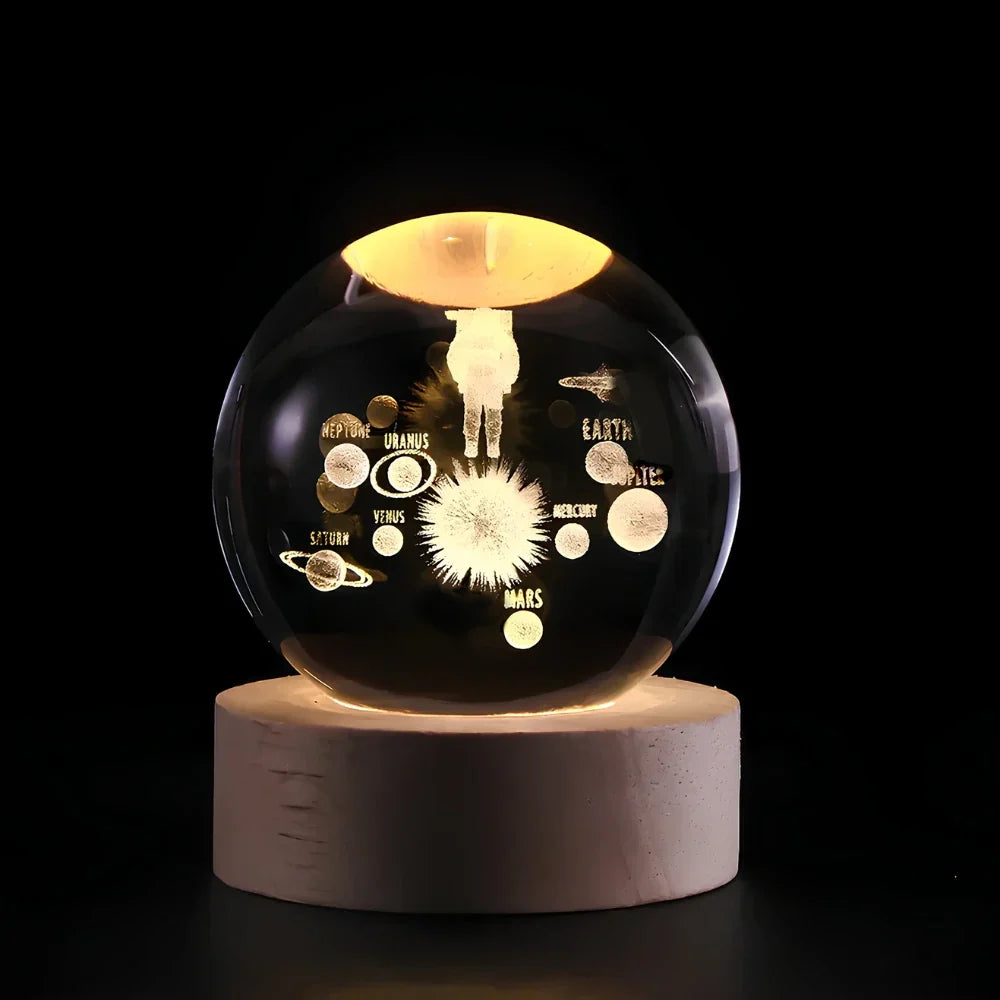 Glowing 3D Planet Light Ambient Space Night Lamp