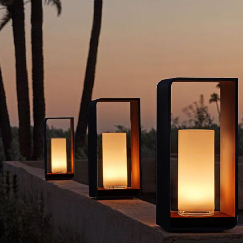 Outdoor LED Path Light Contemporary Square Garden Lighting