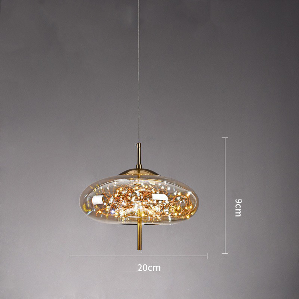 Moderne LED-Hängeleuchte Dekorative Glas-Innenraum-Deckenbeleuchtung