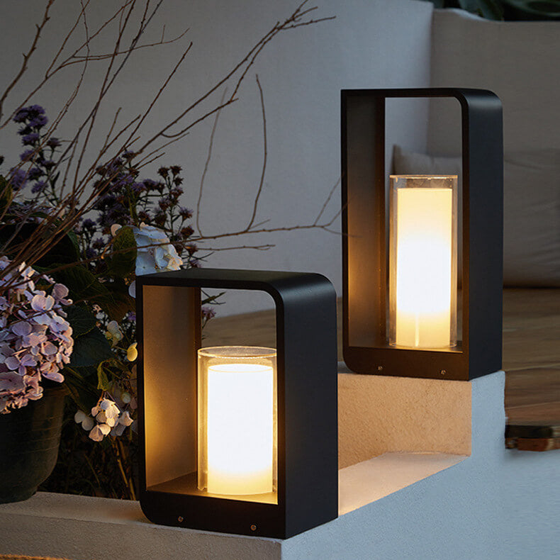 Outdoor LED Path Light Contemporary Square Garden Lighting