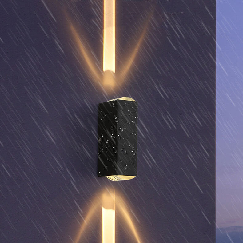 Moderne rechteckige LED-Außenwandleuchte für die Terrasse