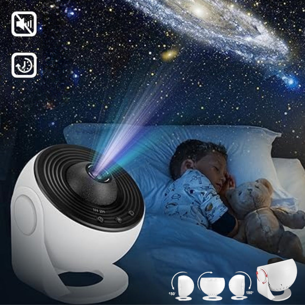 Galaxien-Sternprojektor mit 360° Drehung und hochauflösender Projektion