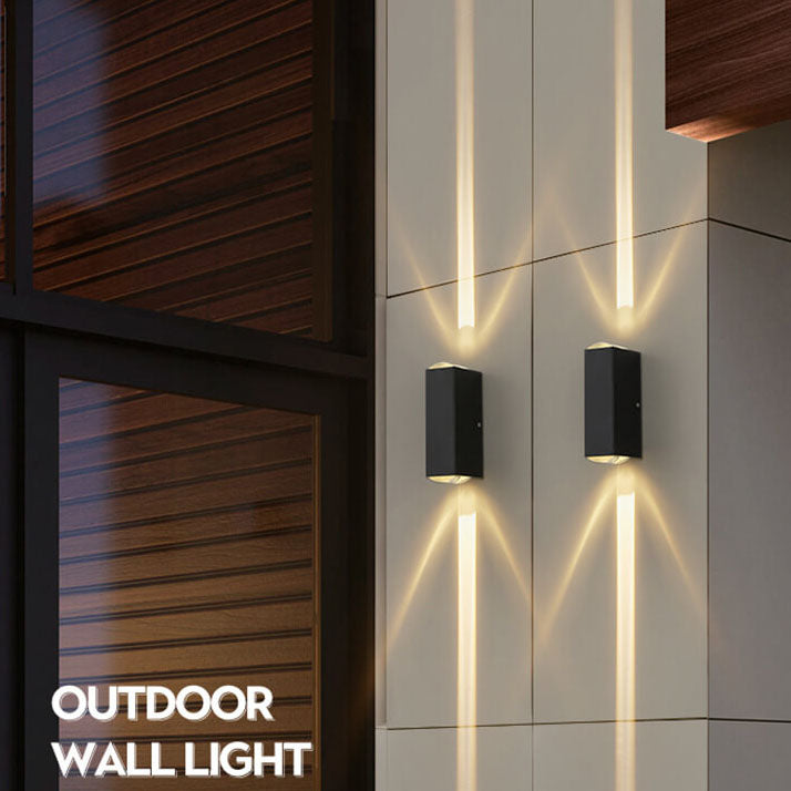 Moderne rechteckige LED-Außenwandleuchte für die Terrasse
