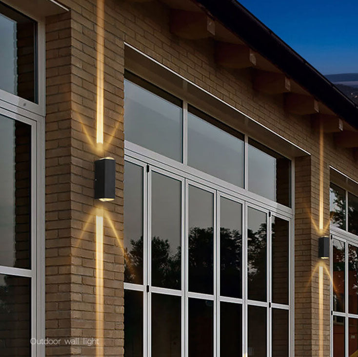 Moderne rechteckige LED-Außenwandleuchte für die Terrasse