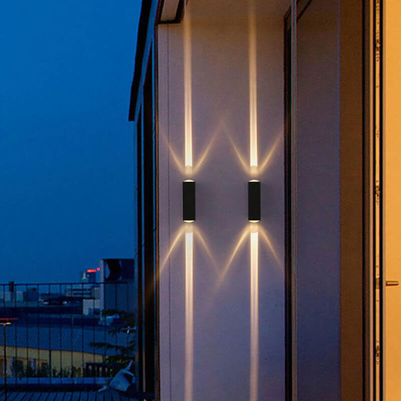 Moderne rechteckige LED-Außenwandleuchte für die Terrasse