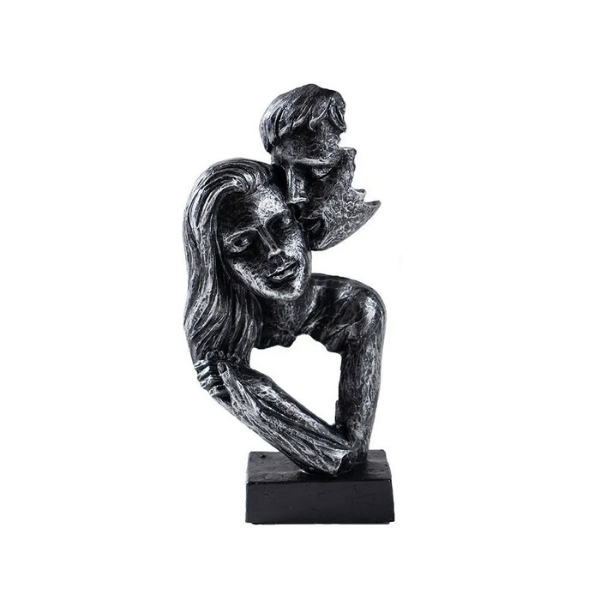 Abstract Kiss Sculpture Modern Artistic Embrace Decor