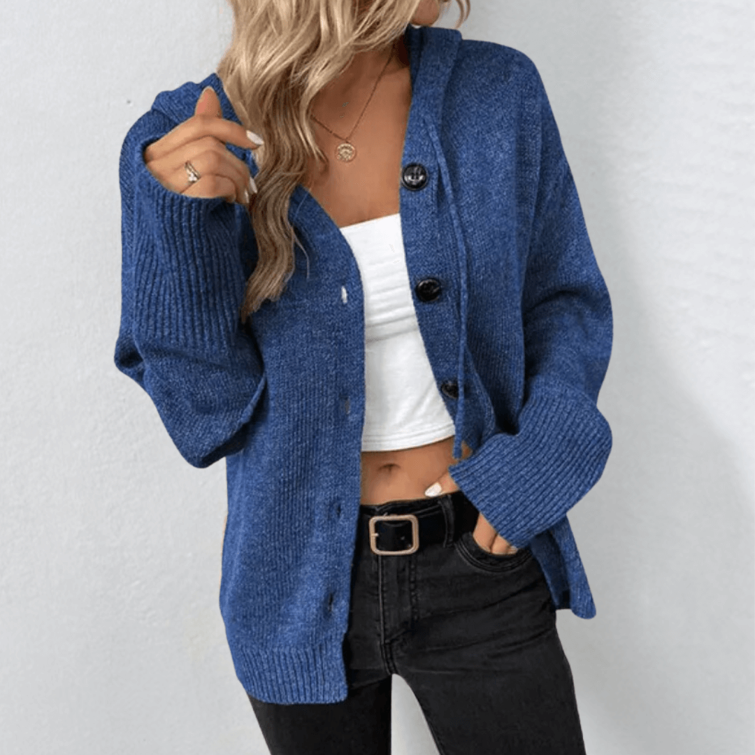 Womens Button Knit Cardigan | Long Sleeve Layer
