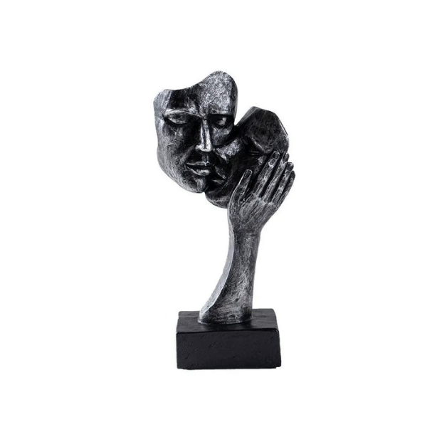Abstract Kiss Sculpture Modern Artistic Embrace Decor