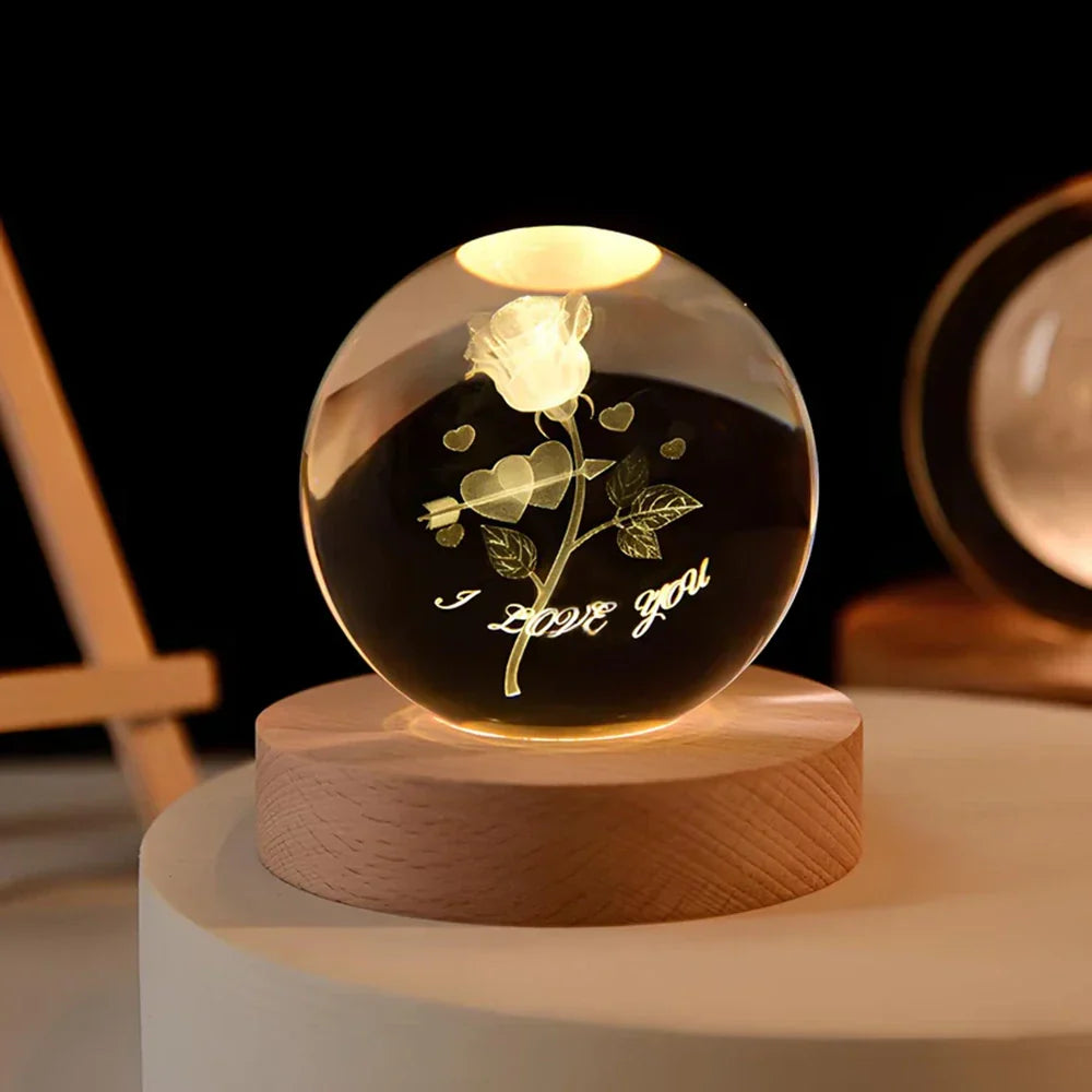 Leuchtender 3D-Planetenlicht Stimmungsraum Nachtlampe