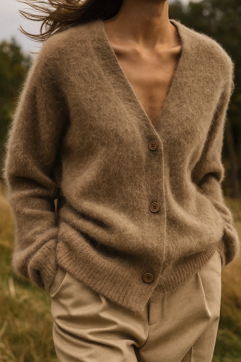 Womens Knit Cardigan | Relaxed Open Front