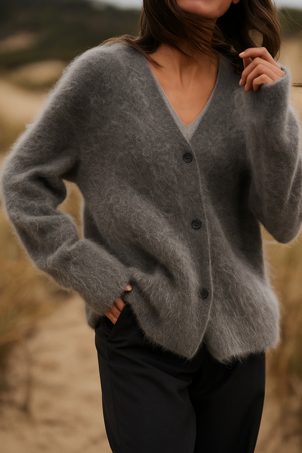 Womens Knit Cardigan | Relaxed Open Front