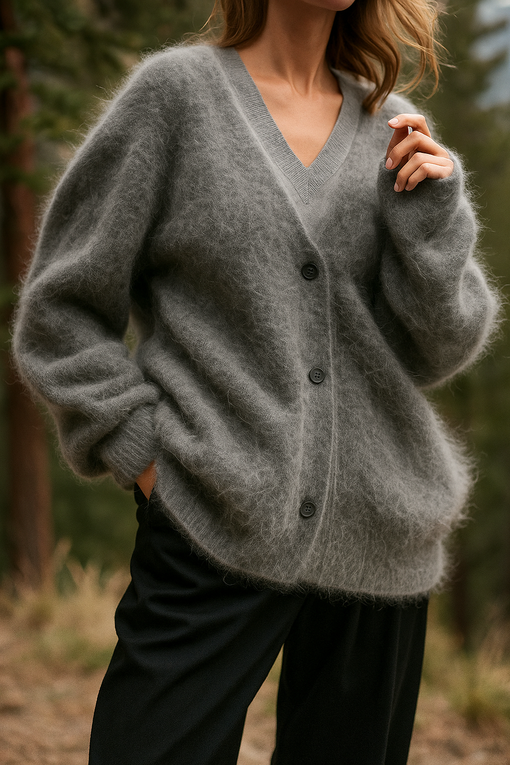 Womens Knit Cardigan | Relaxed Open Front