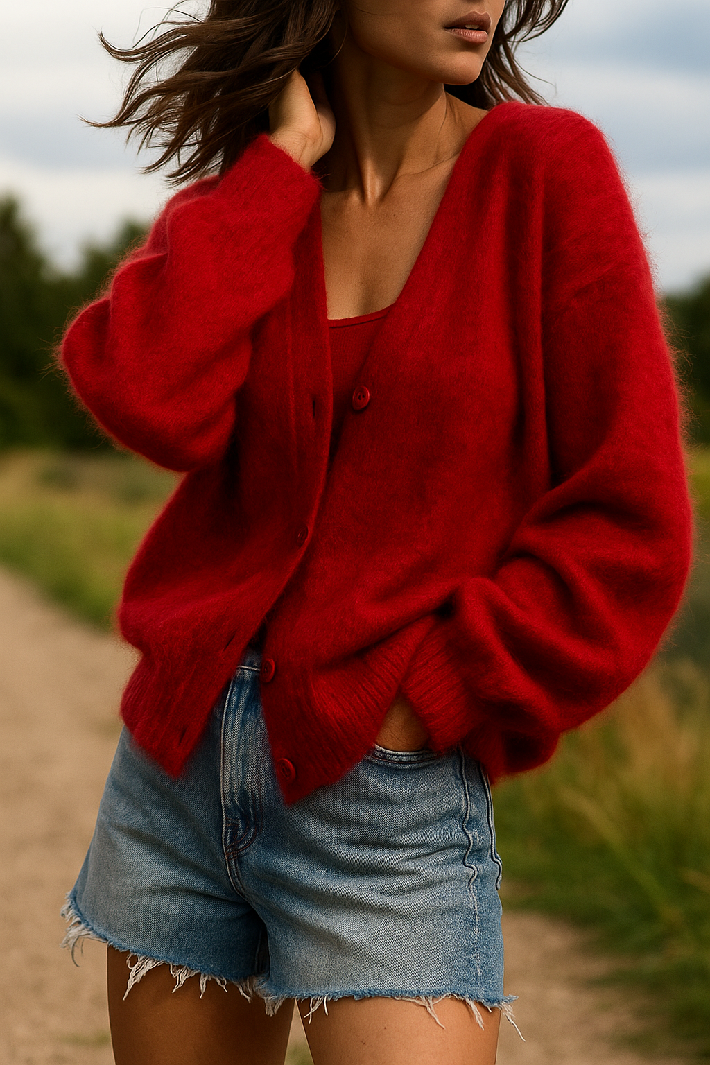 Womens Knit Cardigan | Relaxed Open Front