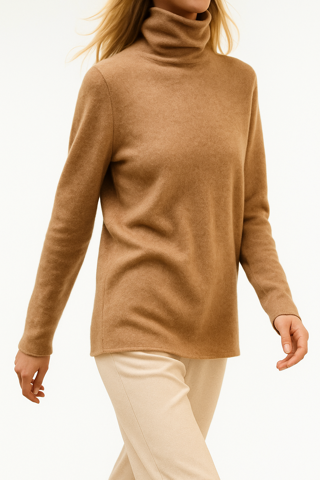 Women’s Ribbed Knit Turtleneck Top | Long Sleeve