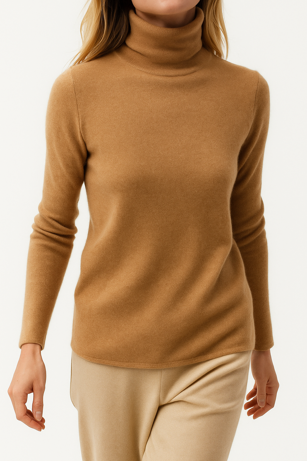 Women’s Ribbed Knit Turtleneck Top | Long Sleeve