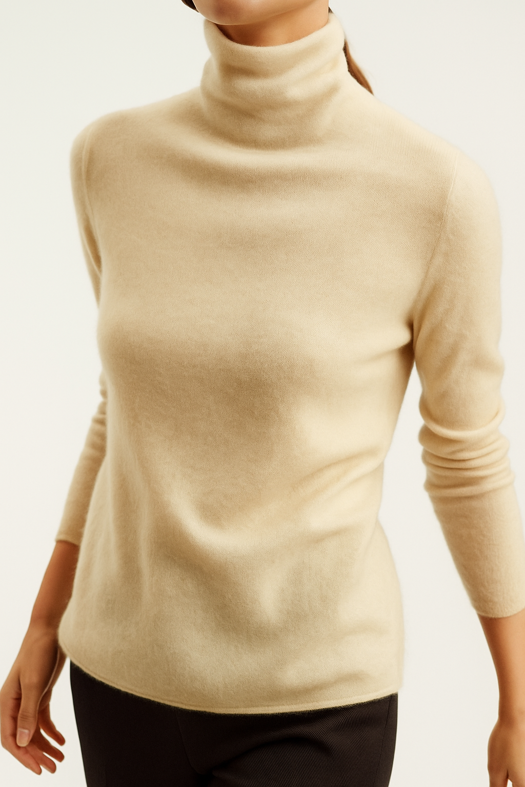 Women’s Ribbed Knit Turtleneck Top | Long Sleeve
