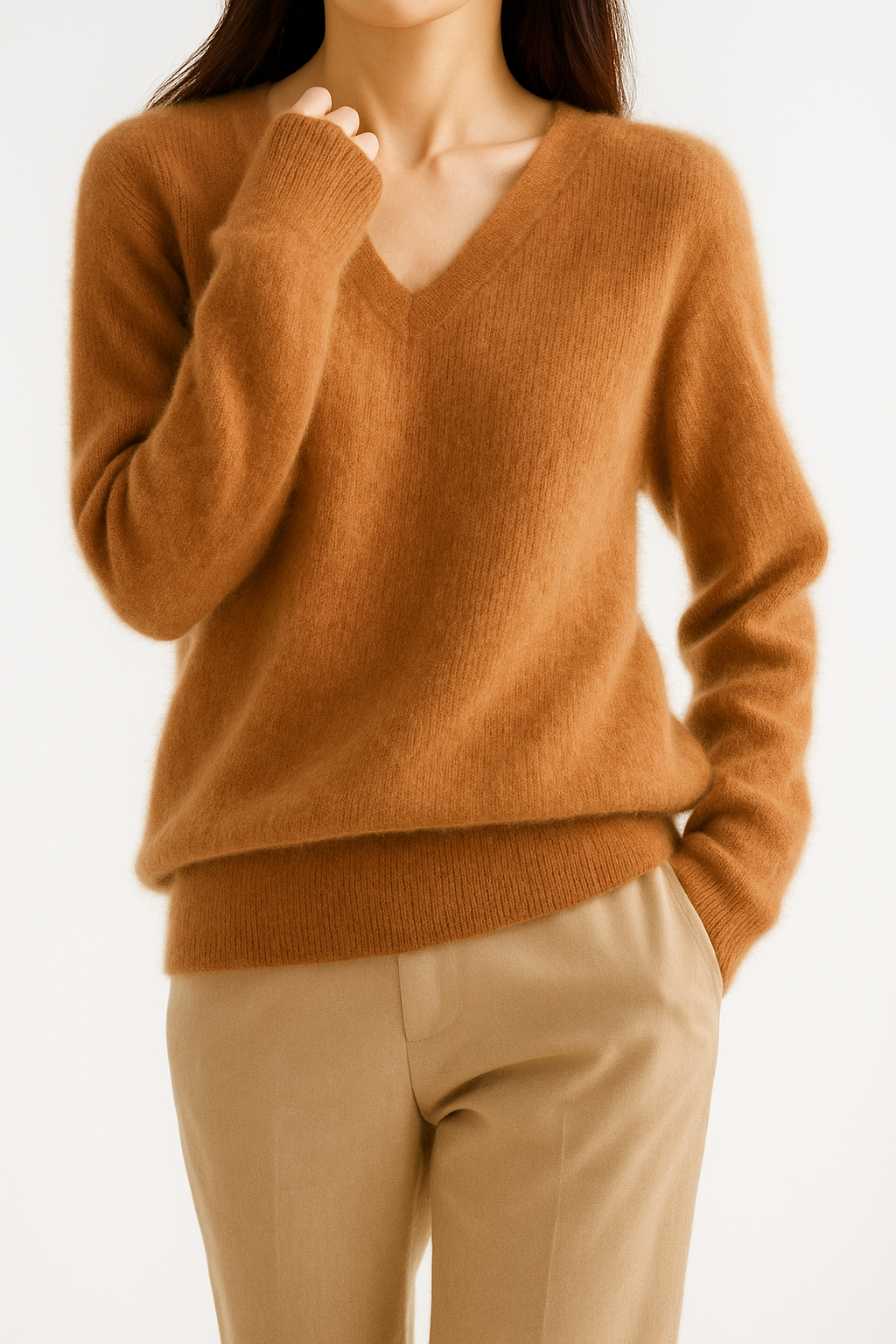 Womens Knit Pullover | V Neck Seasonal Top