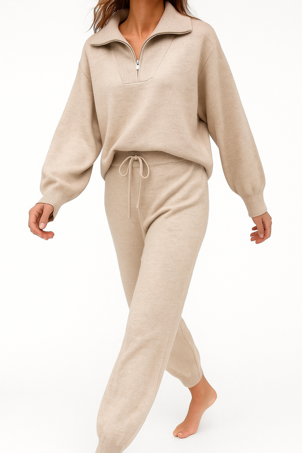 Womens Half Zip Casualwear Set | Relaxed Fit