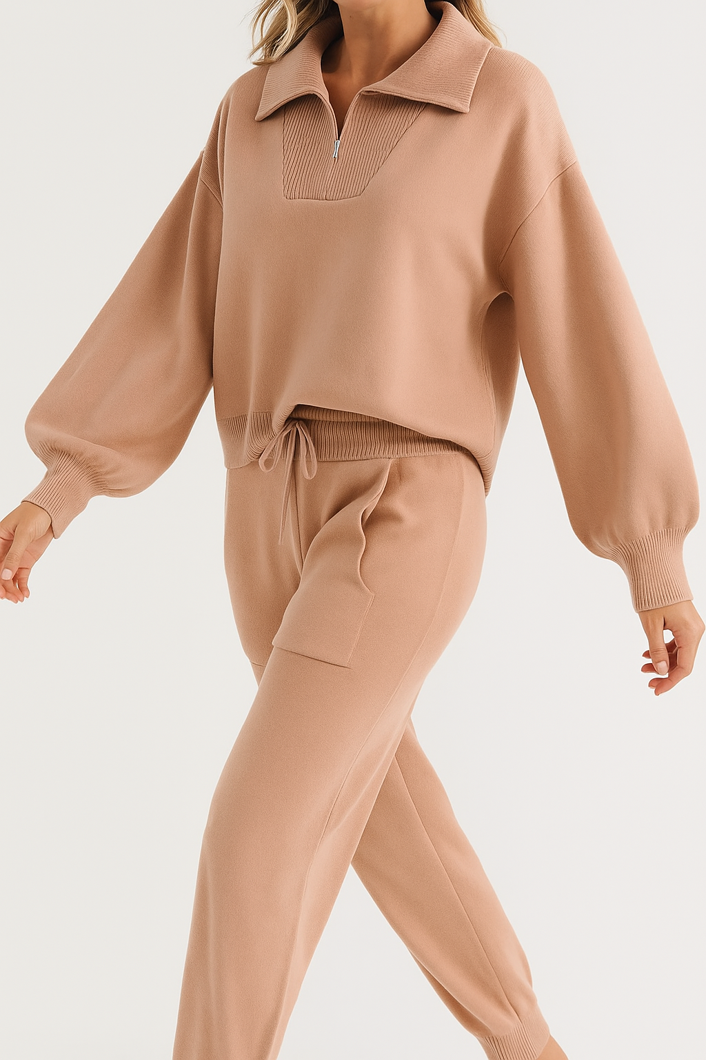 Womens Half Zip Casualwear Set | Relaxed Fit