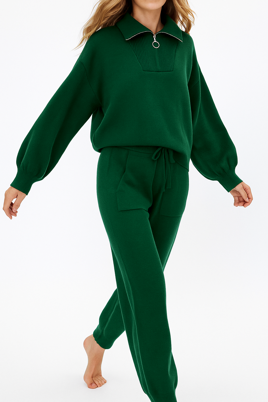 Womens Half Zip Casualwear Set | Relaxed Fit