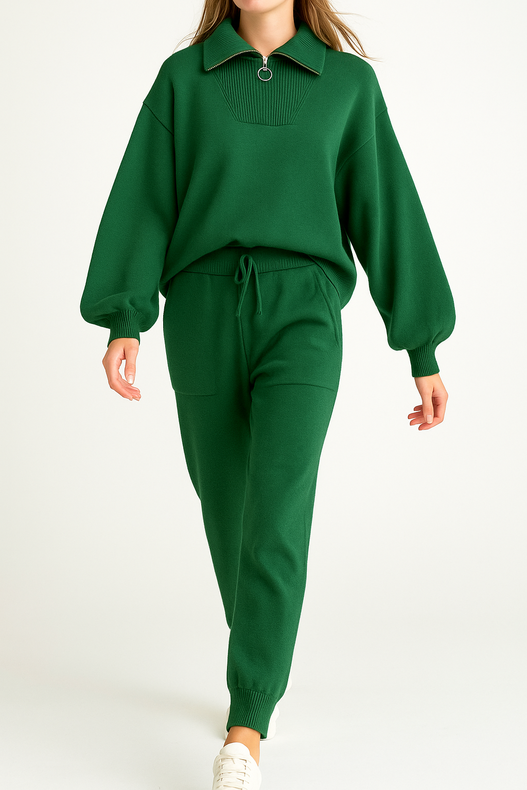 Womens Half Zip Casualwear Set | Relaxed Fit