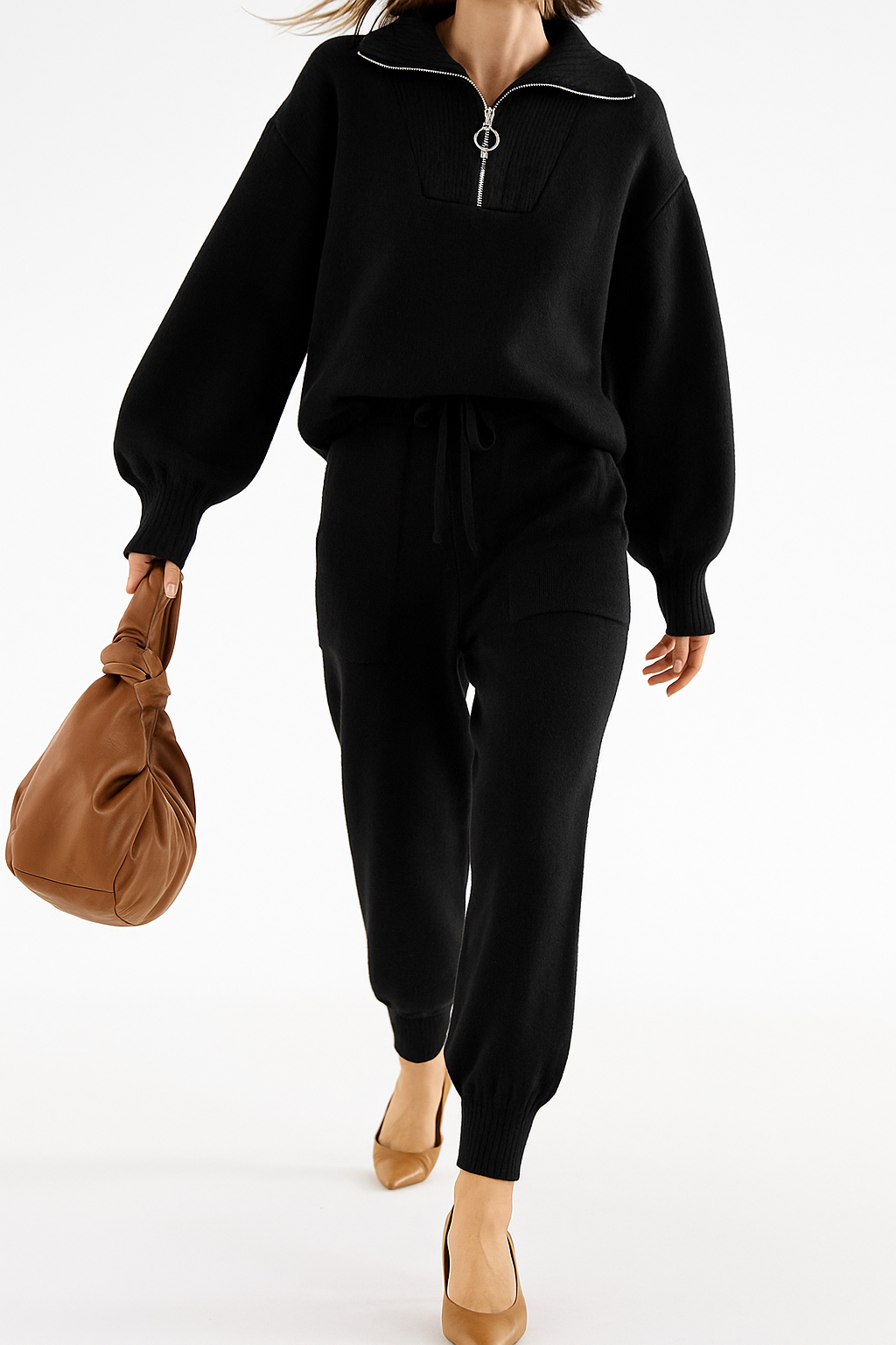 Womens Half Zip Casualwear Set | Relaxed Fit