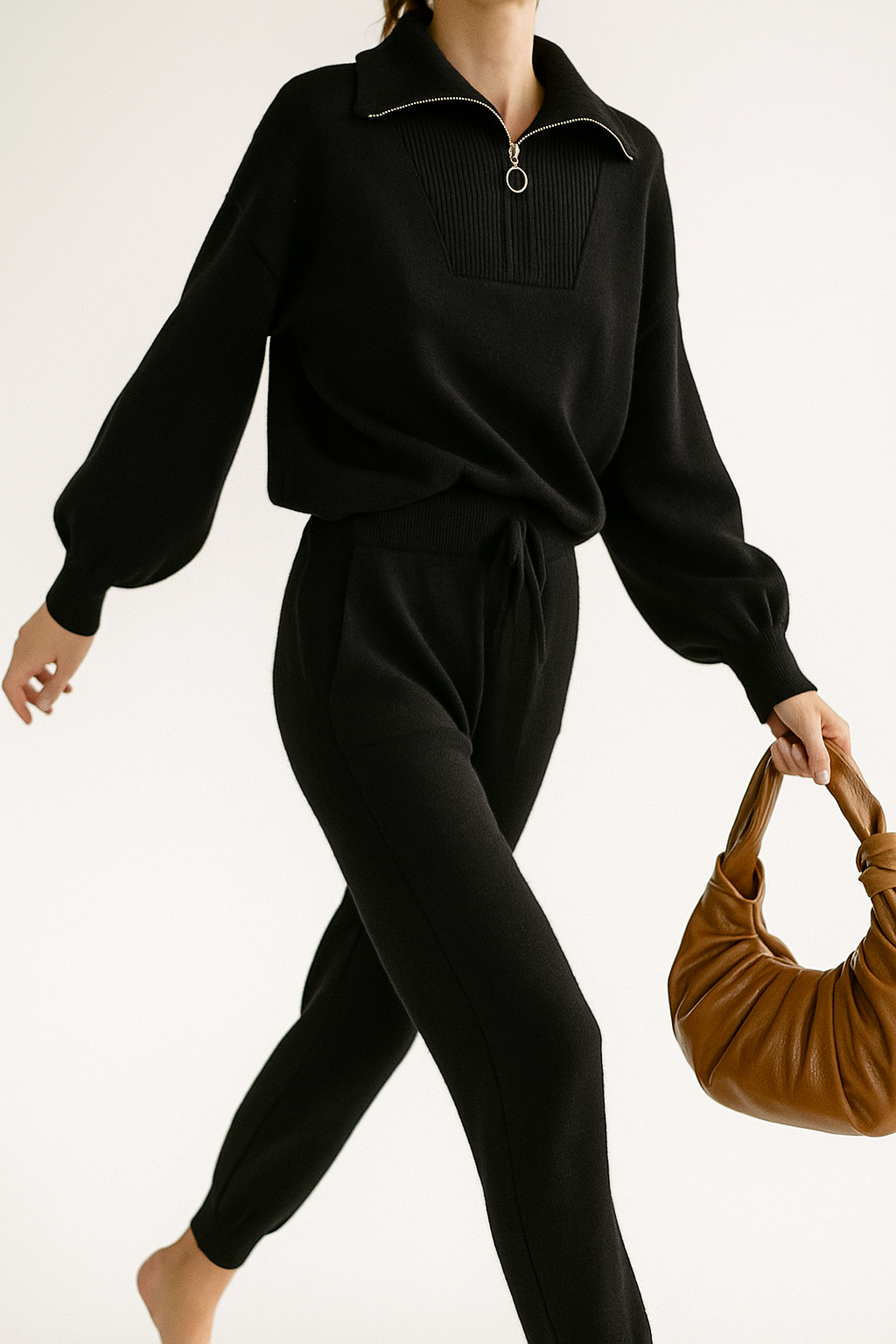 Womens Half Zip Casualwear Set | Relaxed Fit