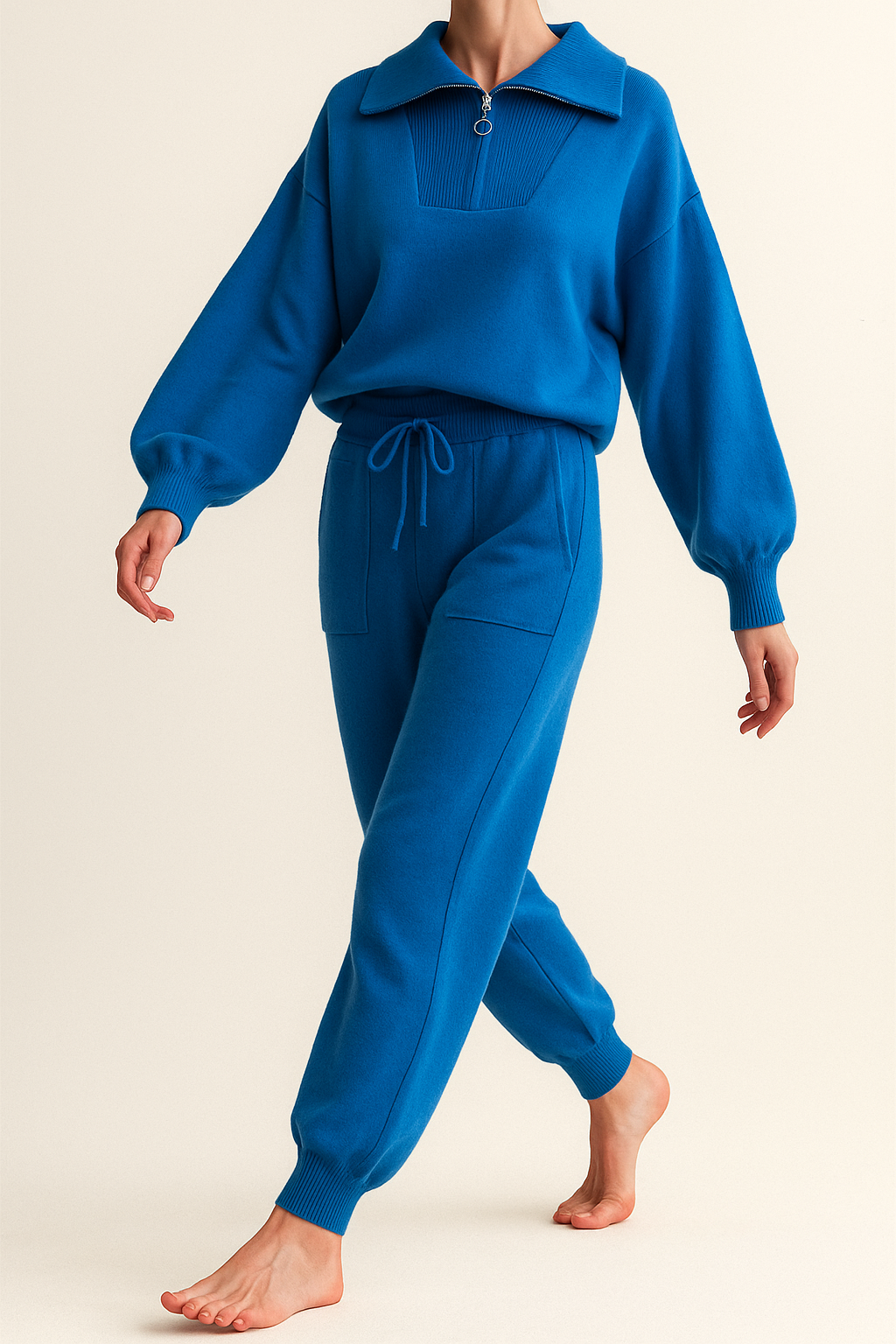 Womens Half Zip Casualwear Set | Relaxed Fit