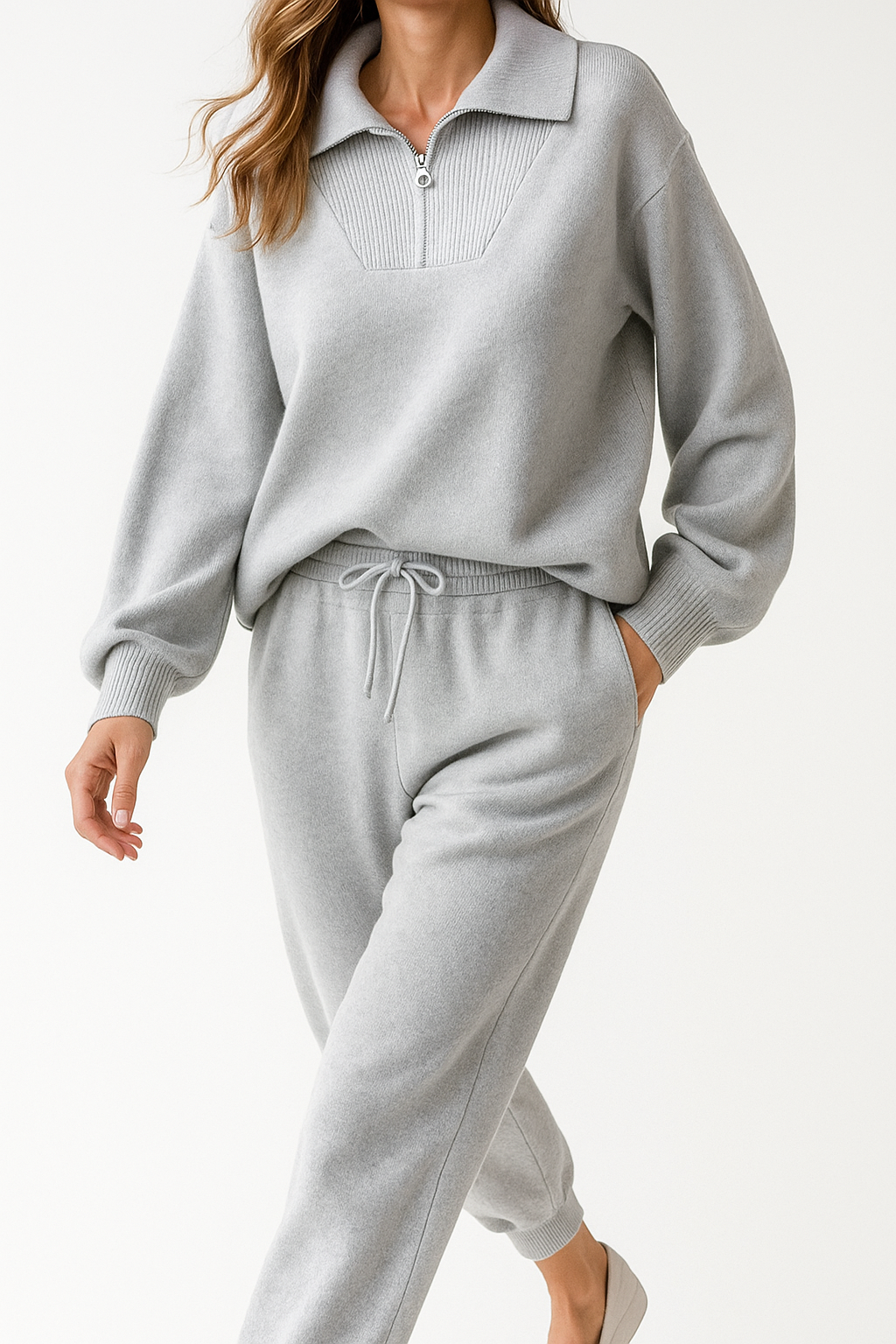 Womens Half Zip Casualwear Set | Relaxed Fit