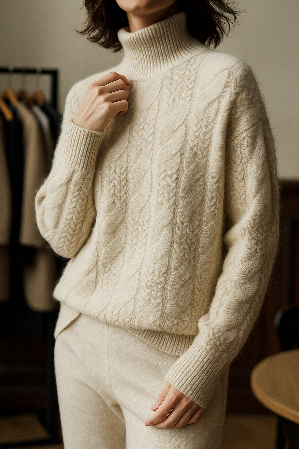 Womens Cable Knit Sweater | Seasonal Long Sleeve Top
