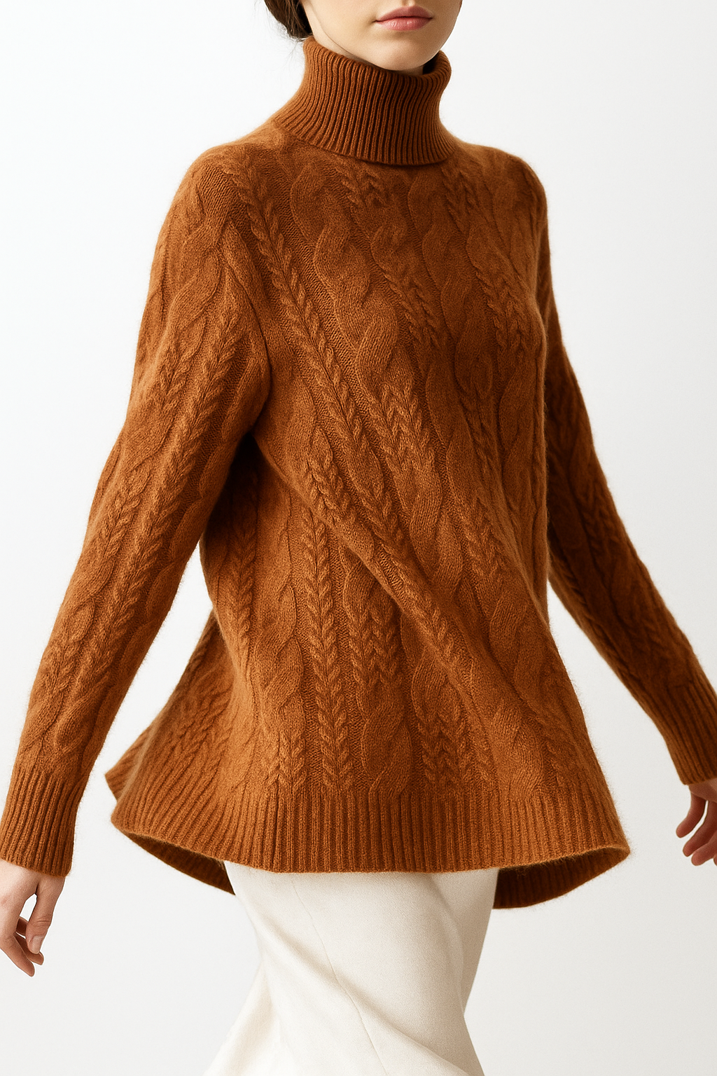 Womens Cable Knit Sweater | Seasonal Long Sleeve Top