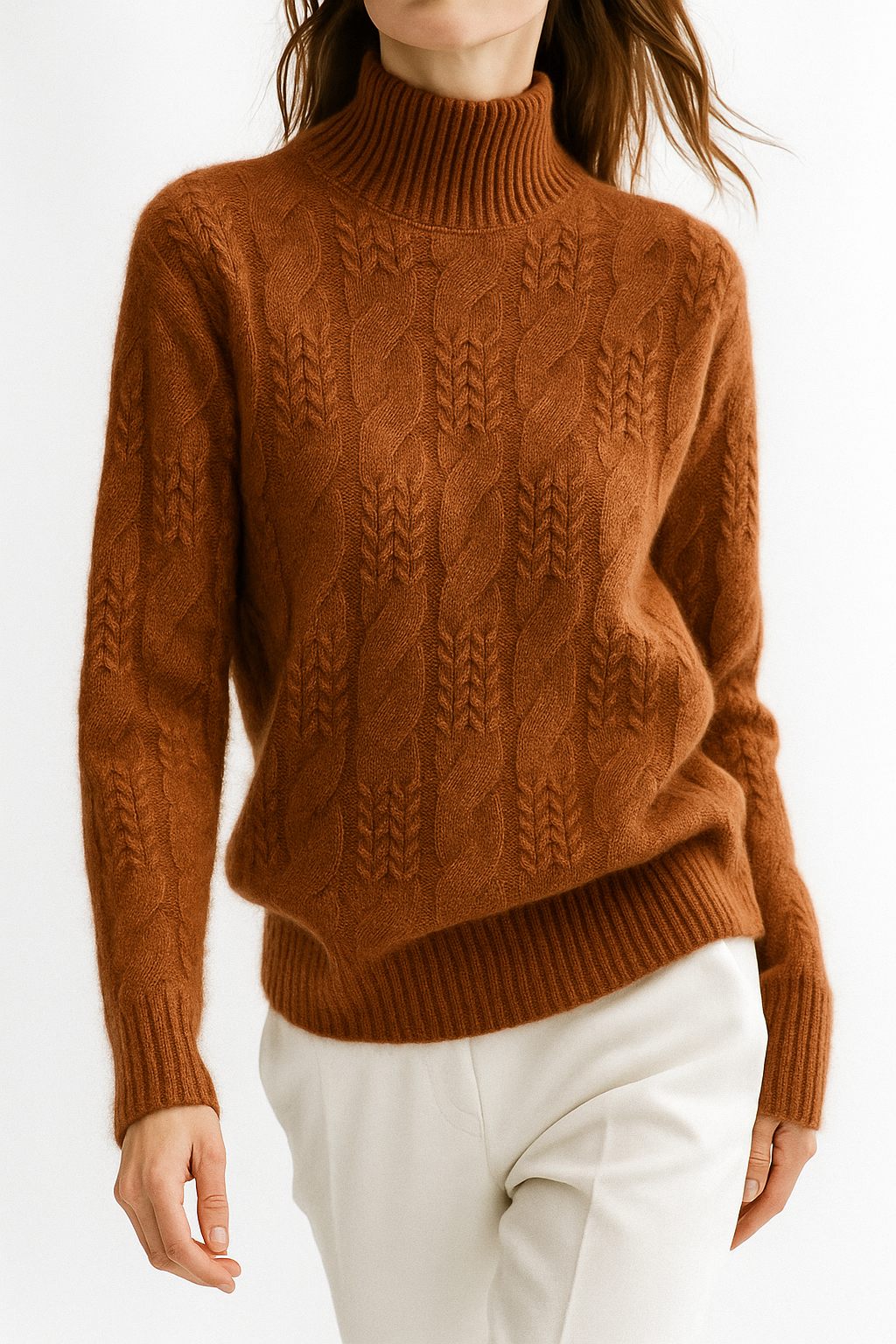 Womens Cable Knit Sweater | Seasonal Long Sleeve Top