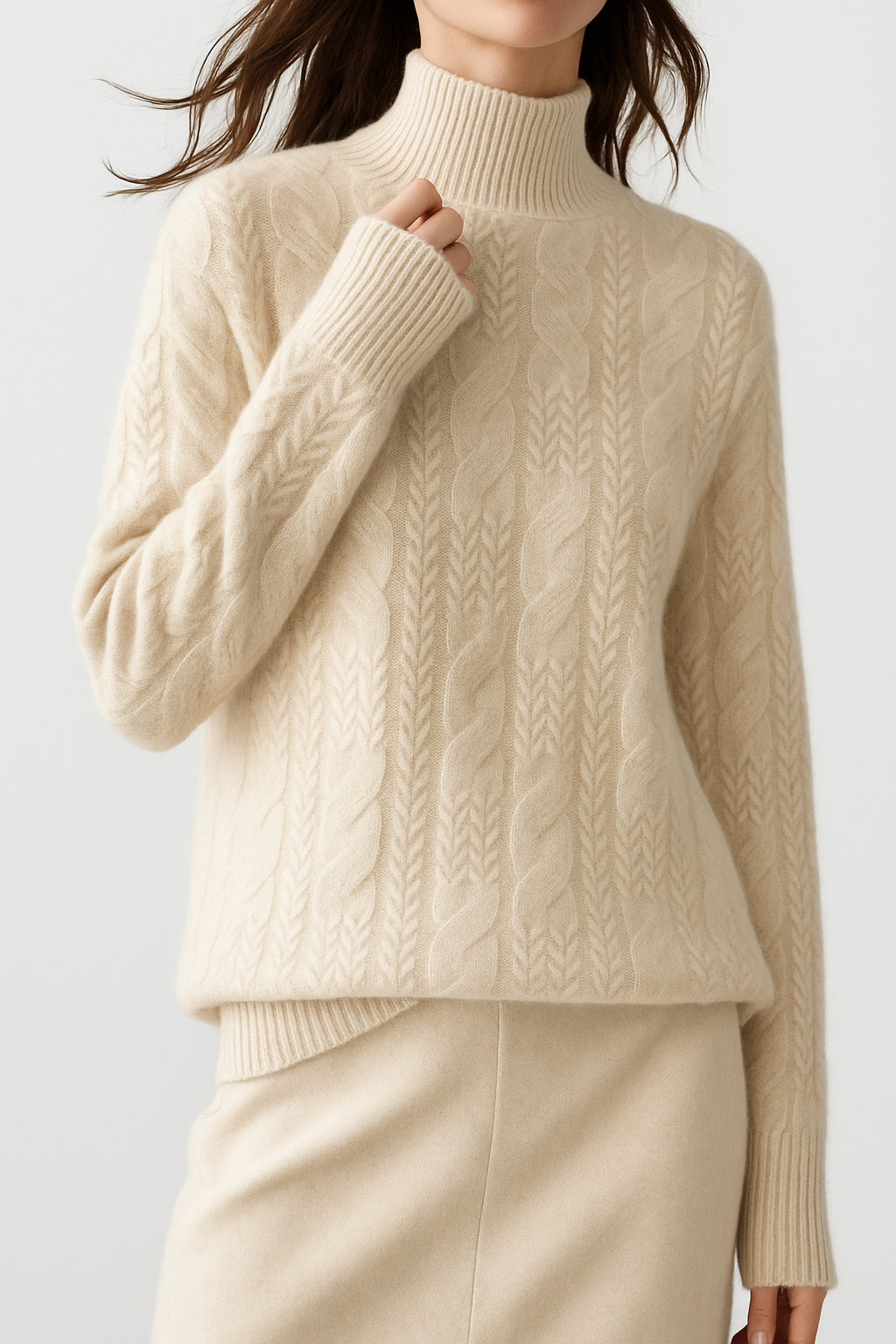 Womens Cable Knit Sweater | Seasonal Long Sleeve Top