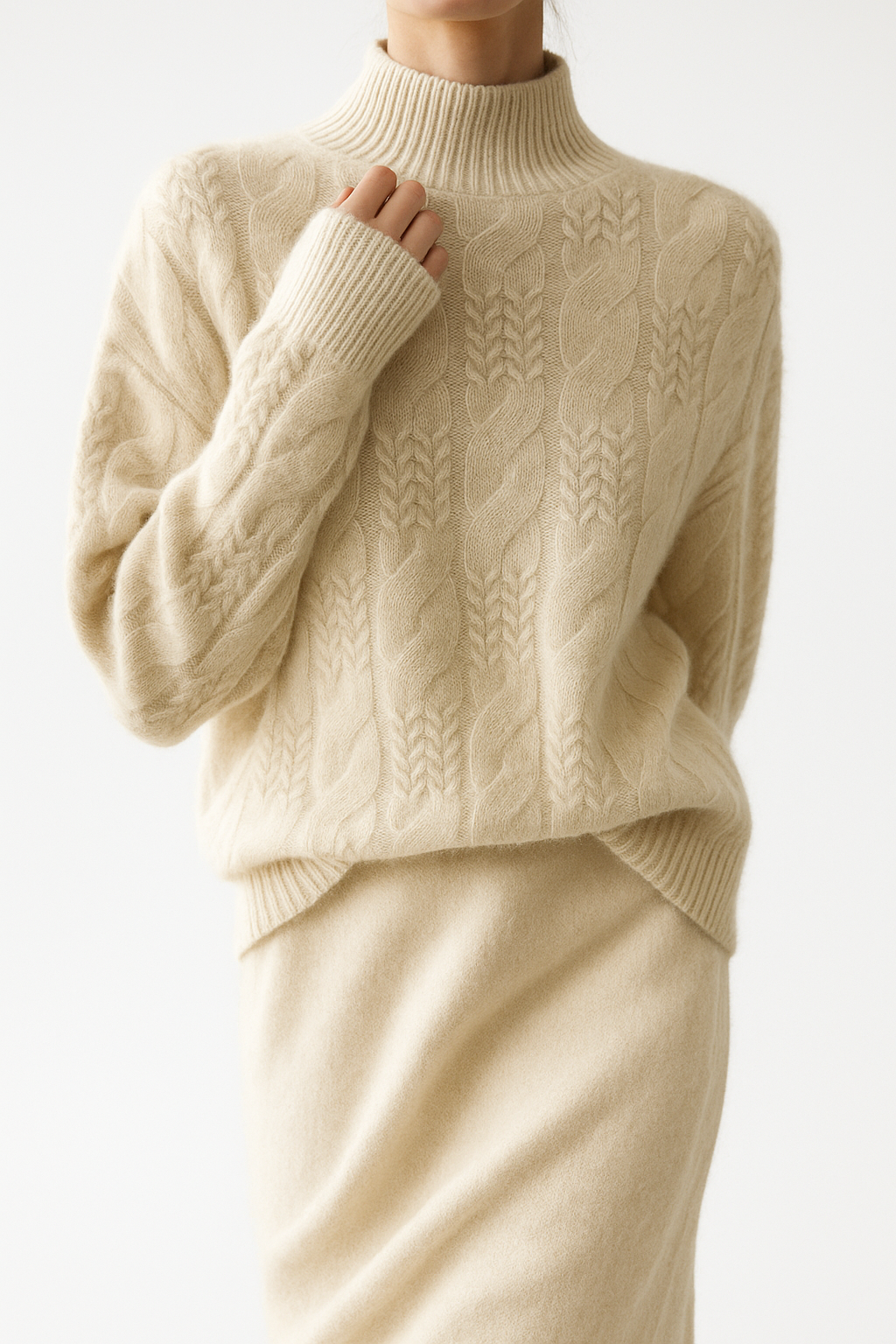 Womens Cable Knit Sweater | Seasonal Long Sleeve Top