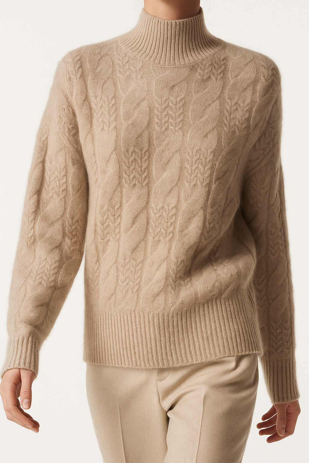 Womens Cable Knit Sweater | Seasonal Long Sleeve Top