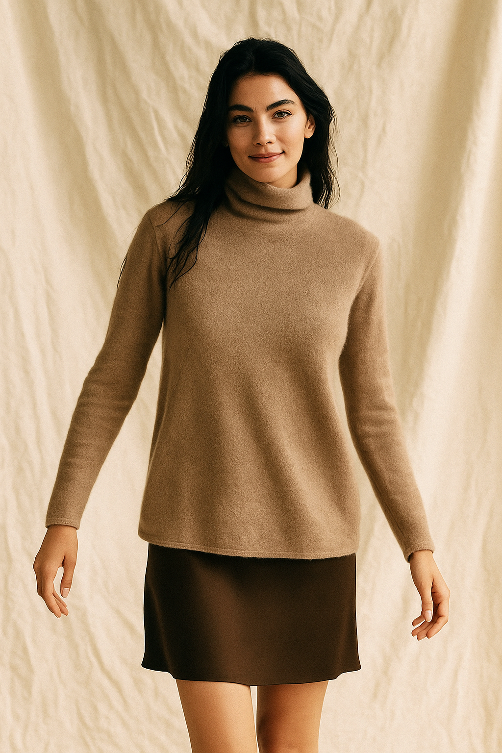 Women’s Ribbed Knit Turtleneck Top | Long Sleeve
