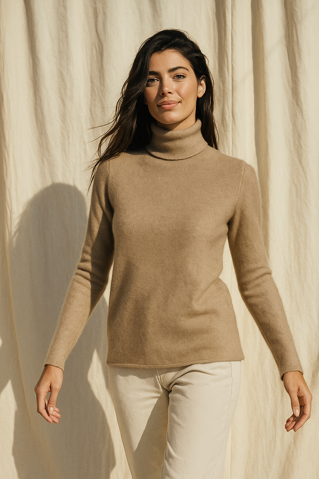 Women’s Ribbed Knit Turtleneck Top | Long Sleeve