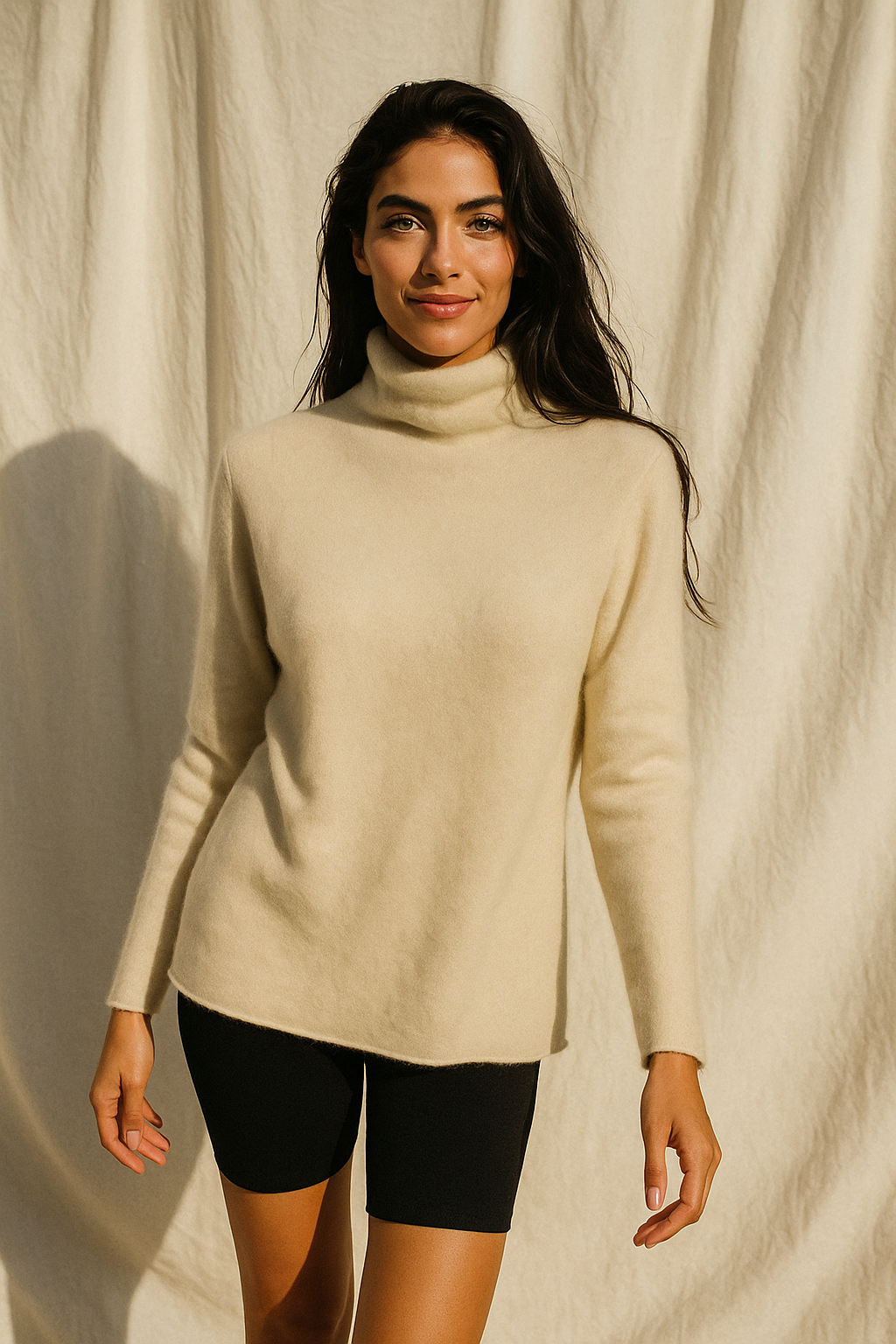 Women’s Ribbed Knit Turtleneck Top | Long Sleeve