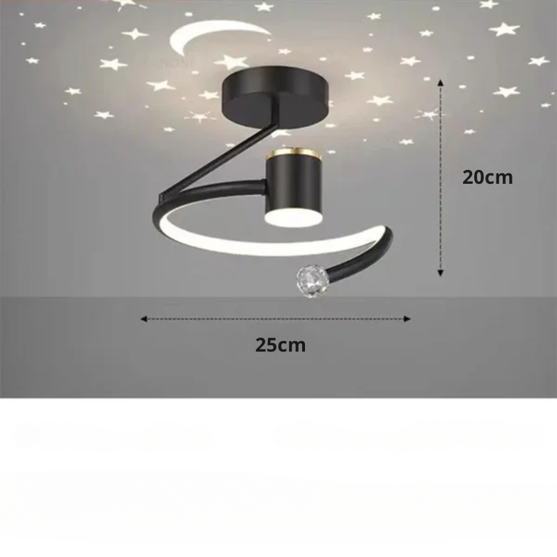 LED-Deckenleuchte mit Sterneneffekt, dimmbar, moderne Schlafzimmerlampe