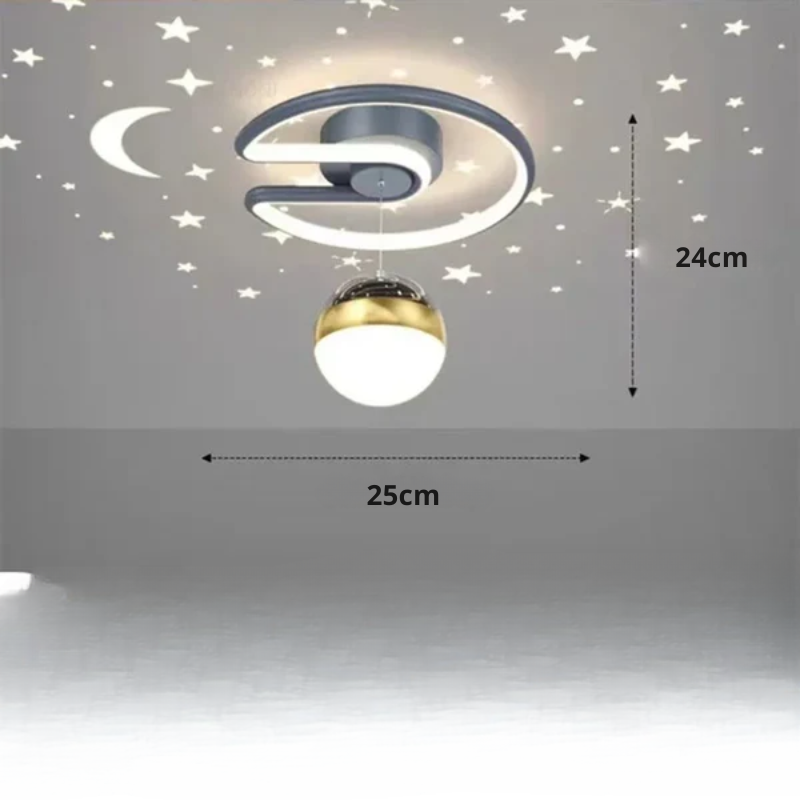 LED-Deckenleuchte mit Sterneneffekt, dimmbar, moderne Schlafzimmerlampe