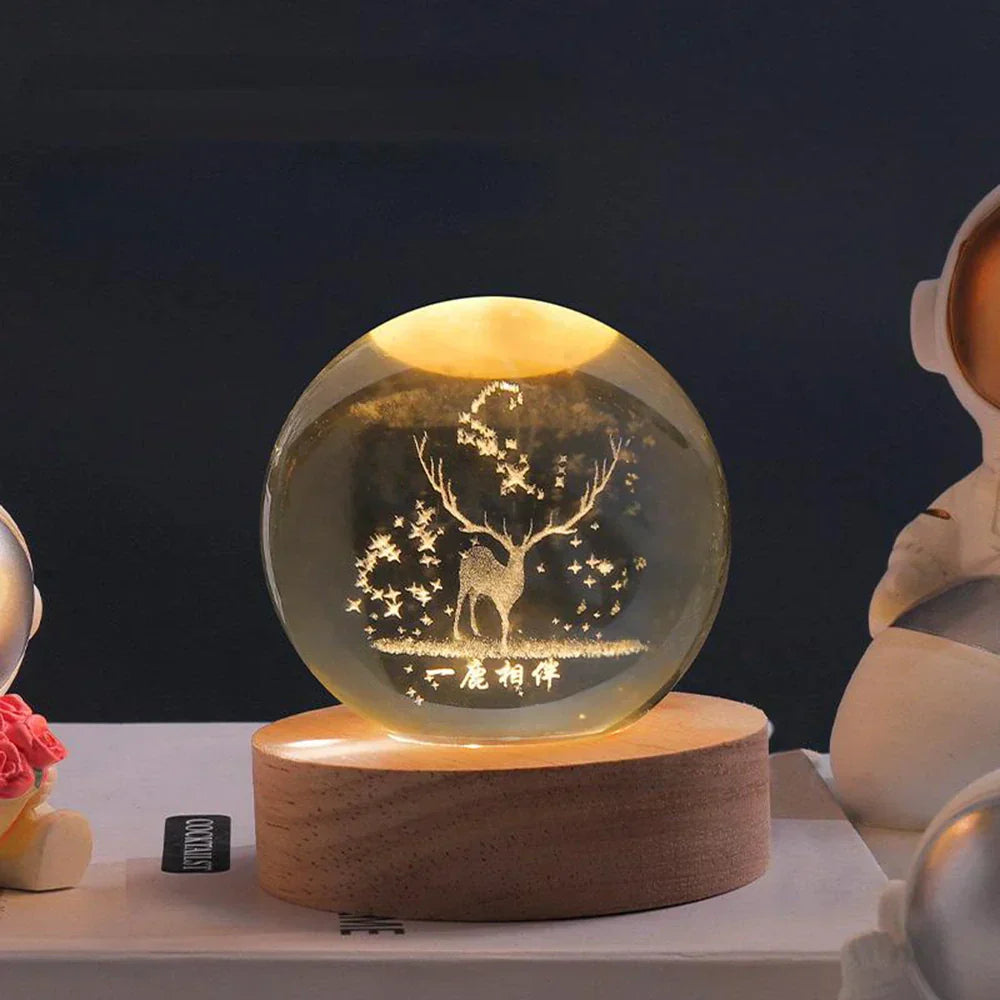 LED-Planeten-Kugel Nachtlicht USB-betriebene Stimmungsleuchte