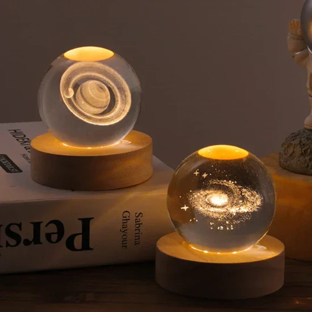 LED-Planeten-Kugel Nachtlicht USB-betriebene Stimmungsleuchte