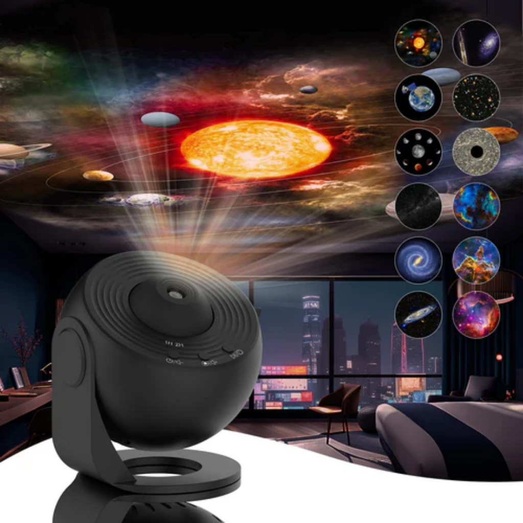 Galaxien-Sternprojektor mit 360° Drehung und hochauflösender Projektion