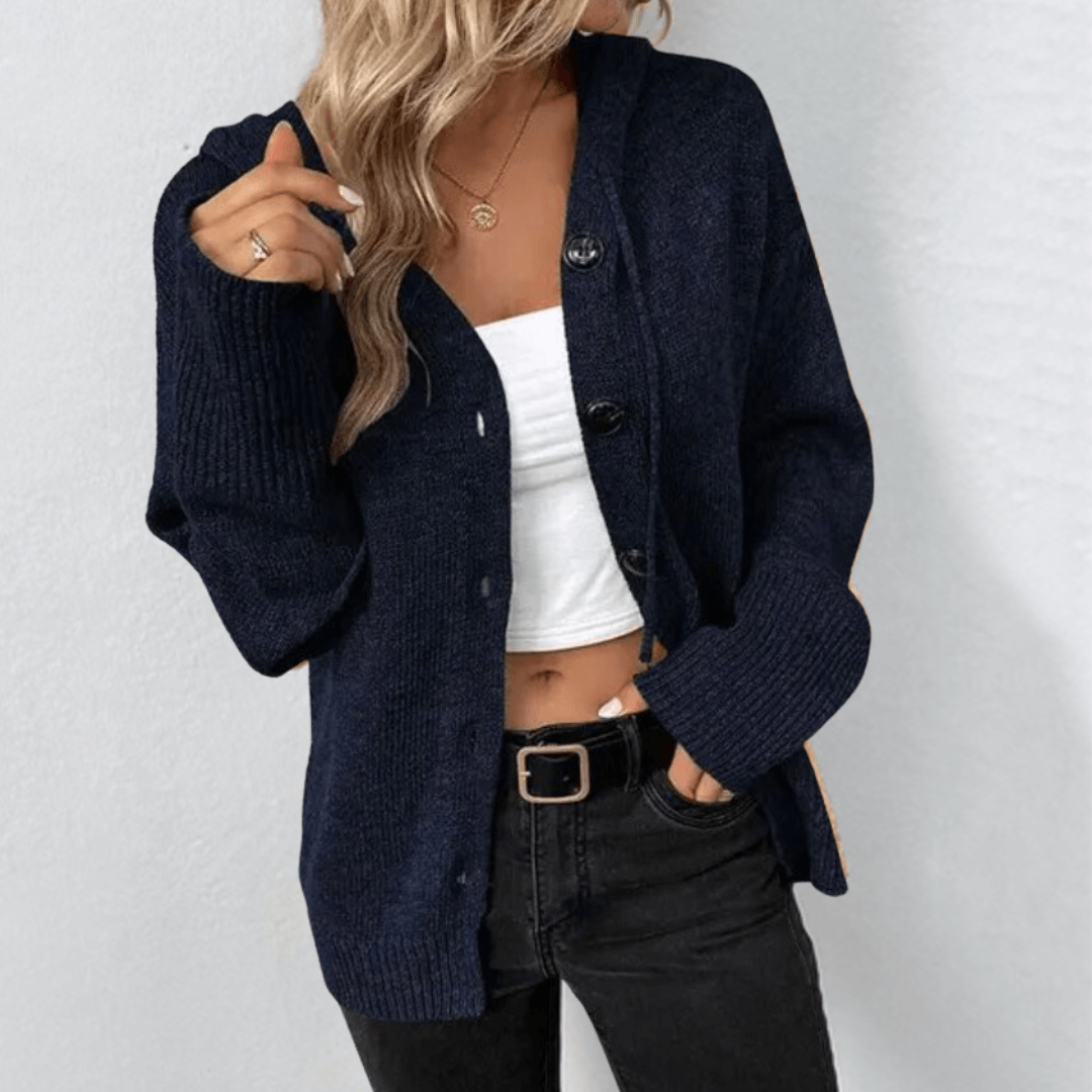 Womens Button Knit Cardigan | Long Sleeve Layer