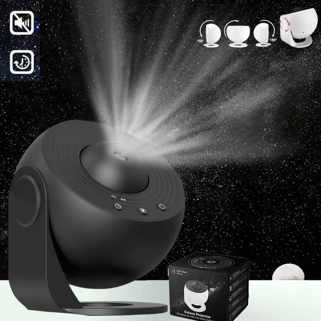 Galaxien-Sternprojektor mit 360° Drehung und hochauflösender Projektion